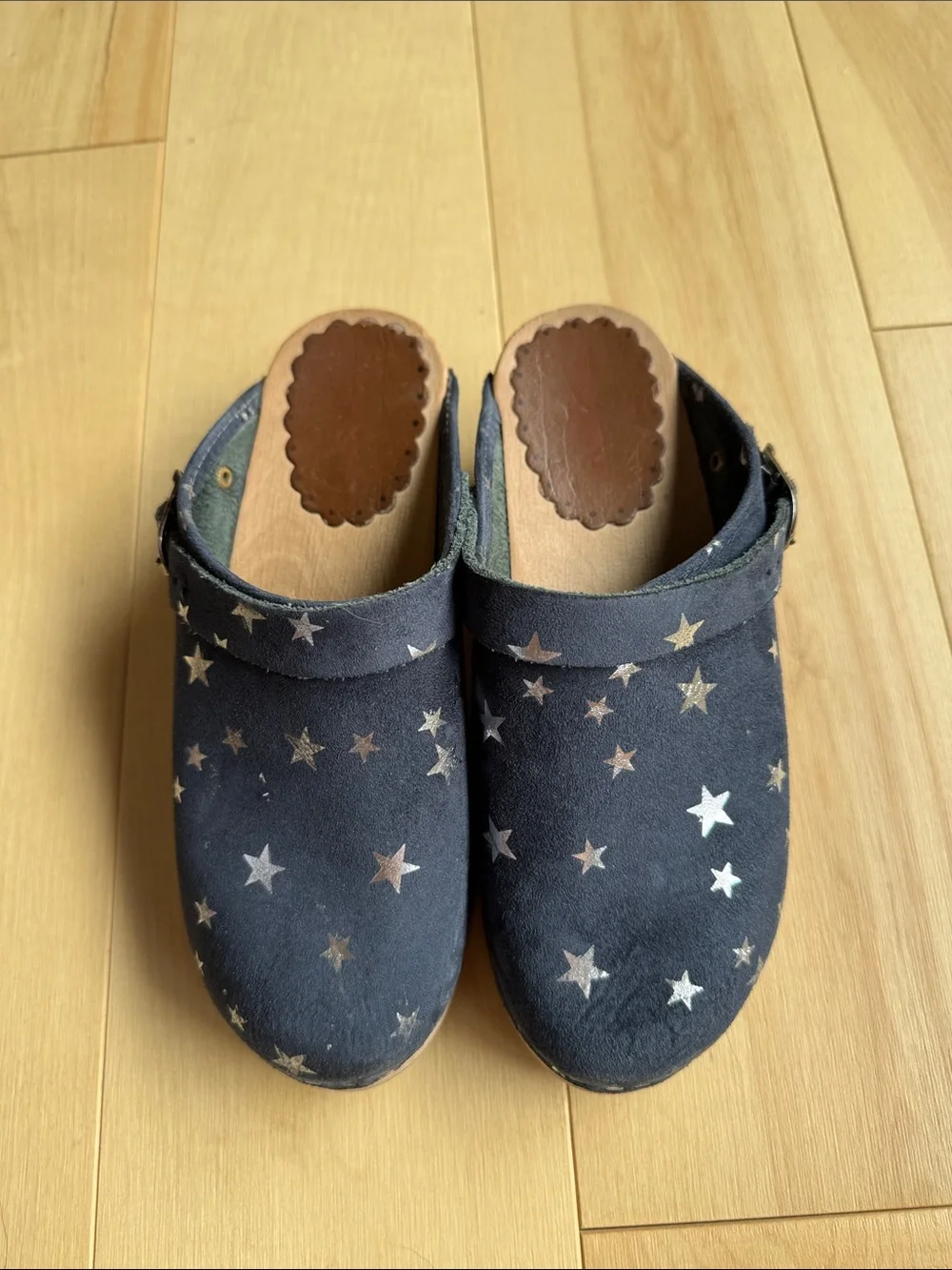 Hannah Anderson Girls Clogs Navy Size 2 EU34